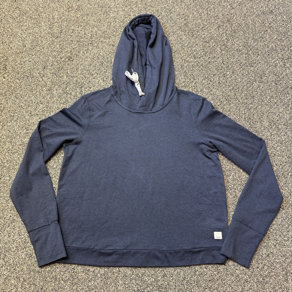 Vuori Halo Essential Hoodie Womens S Gray Heather DreamKnit Lightweight Cropped